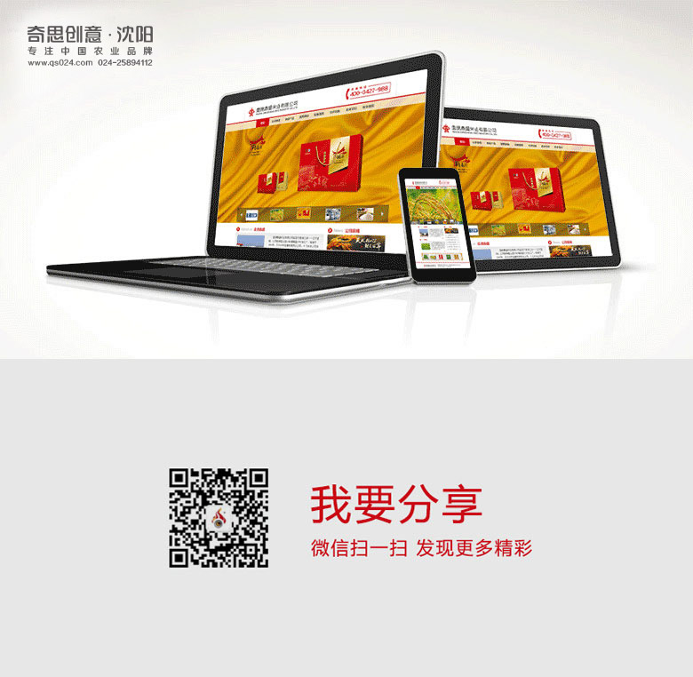 專(zhuān)業(yè)米業(yè)網(wǎng)站策劃設計，全程VI策劃設計，沈陽(yáng)奇思創(chuàng  )意