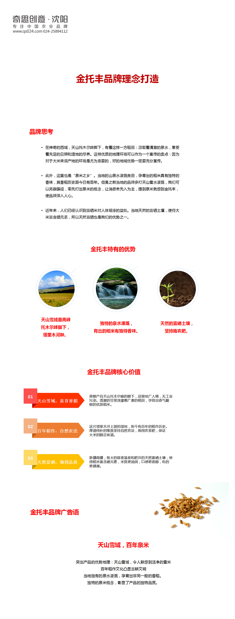 沈陽(yáng)奇思創(chuàng  )意，品牌標識設計，logo設計，專(zhuān)業(yè)大米包裝設計，大米品牌策劃，大米包裝設計公司，大米品牌畫(huà)冊設計